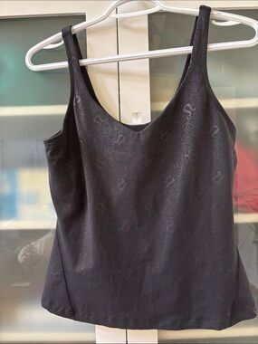 Lululemon Align Tank Waist Length Black Emboss Logo SZ 10 LIKE NEW🖤🖤🖤